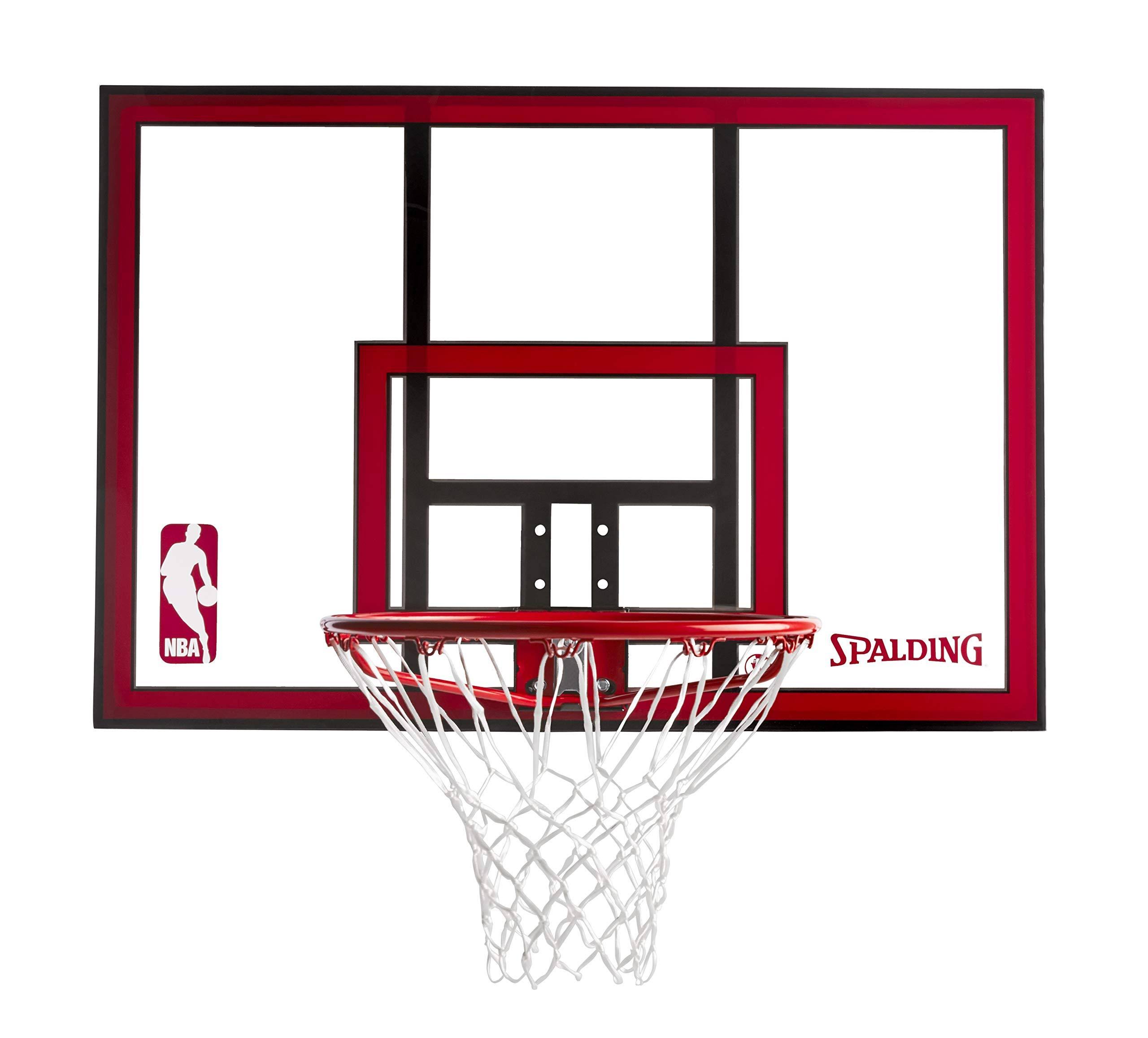 Spalding 44x22 Polycarbonate Basketball Backboard u0026 Rim Combo