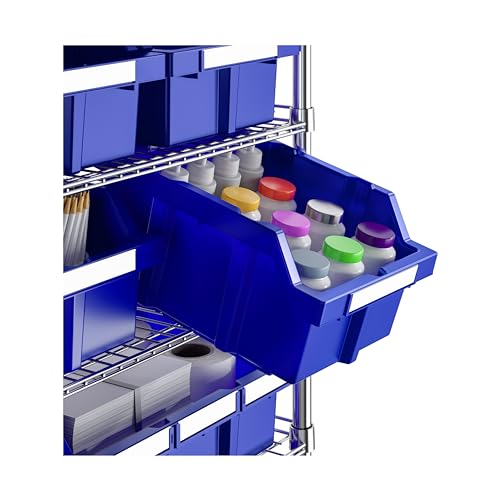 Seville Classics Heavy Duty NSF Bin Rack Solid Steel Wire Shelving Storage Unit, Patented Organizer for Garage, Warehouse, Office, Restaurant
