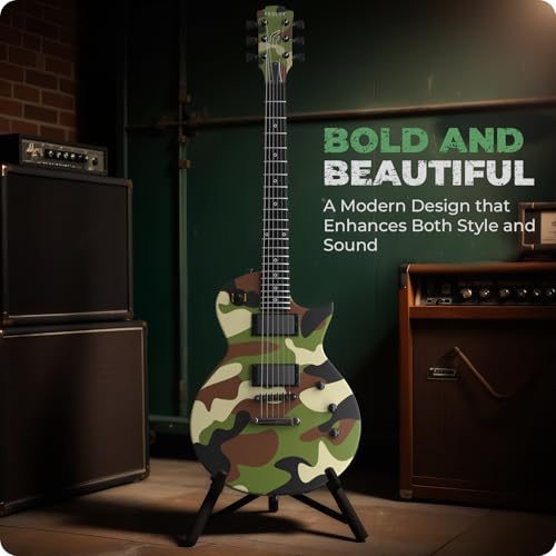 Fesley 39" LP Electric Guitar Kit: Full Size Solid Body Electric Guitars for Beginners with Humbucker Pickups,Poplar Body,Mahogany Neck,22 Frets