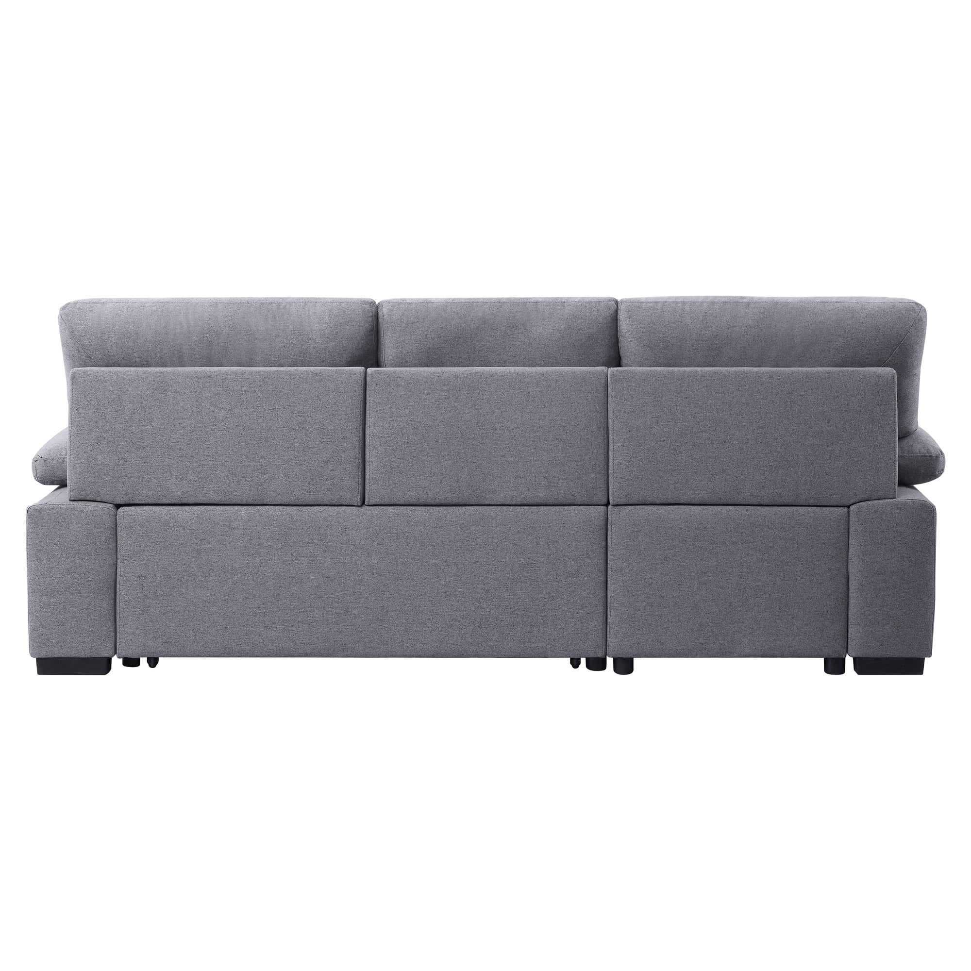 ACME Nazli Reversible Storage Sleeper Sectional Sofa in Gray