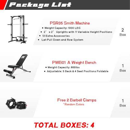 RitFit Smith Machine Power Rack with LAT-Pull Down System - Sports Supplies Online Store