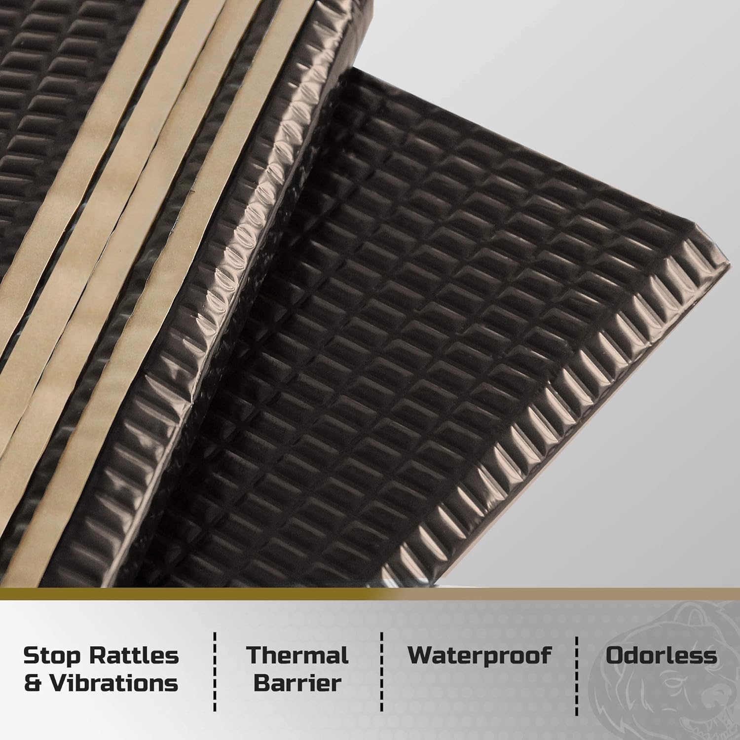Siless Black 50 mil 52 sqft Sound Deadening mat - Sound Deadener Mat - Car Sound Dampening Material - Sound dampener