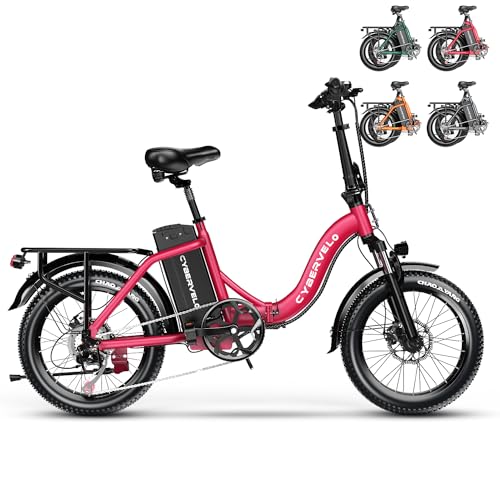 1000W Folding Electric Bike, 48V E Bike,30+MPH, 20" Fat Tire Electric Bike for Adults, Adult Electric Bicycles for Long Commutes-80 Miles Max Range