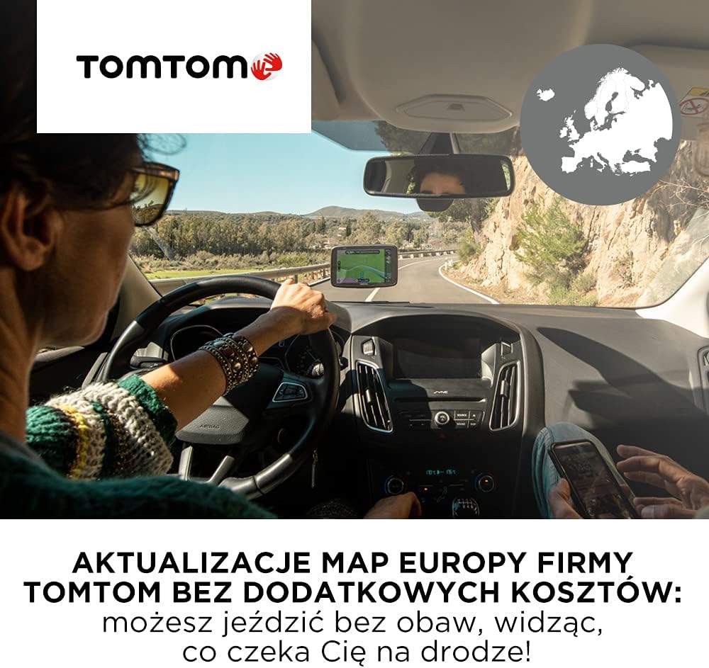 TomTom Car Sat Nav GO Essential, 6 Inch, with Traffic Congestion and Speed Cam Alert trial thanks to TomTom Traffic, EU Maps, Updates via WiFi