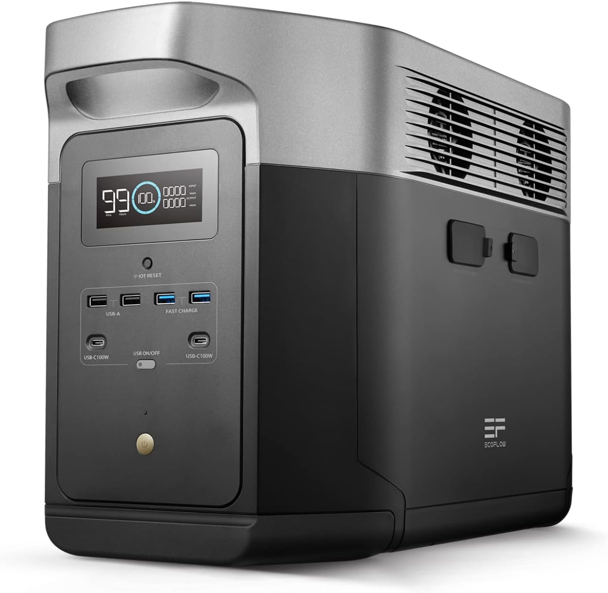 EF ECOFLOW DELTA Max (2000) Portable Power Station, 2016Wh Expandable Capacity with 6 x 2400W AC Outlets