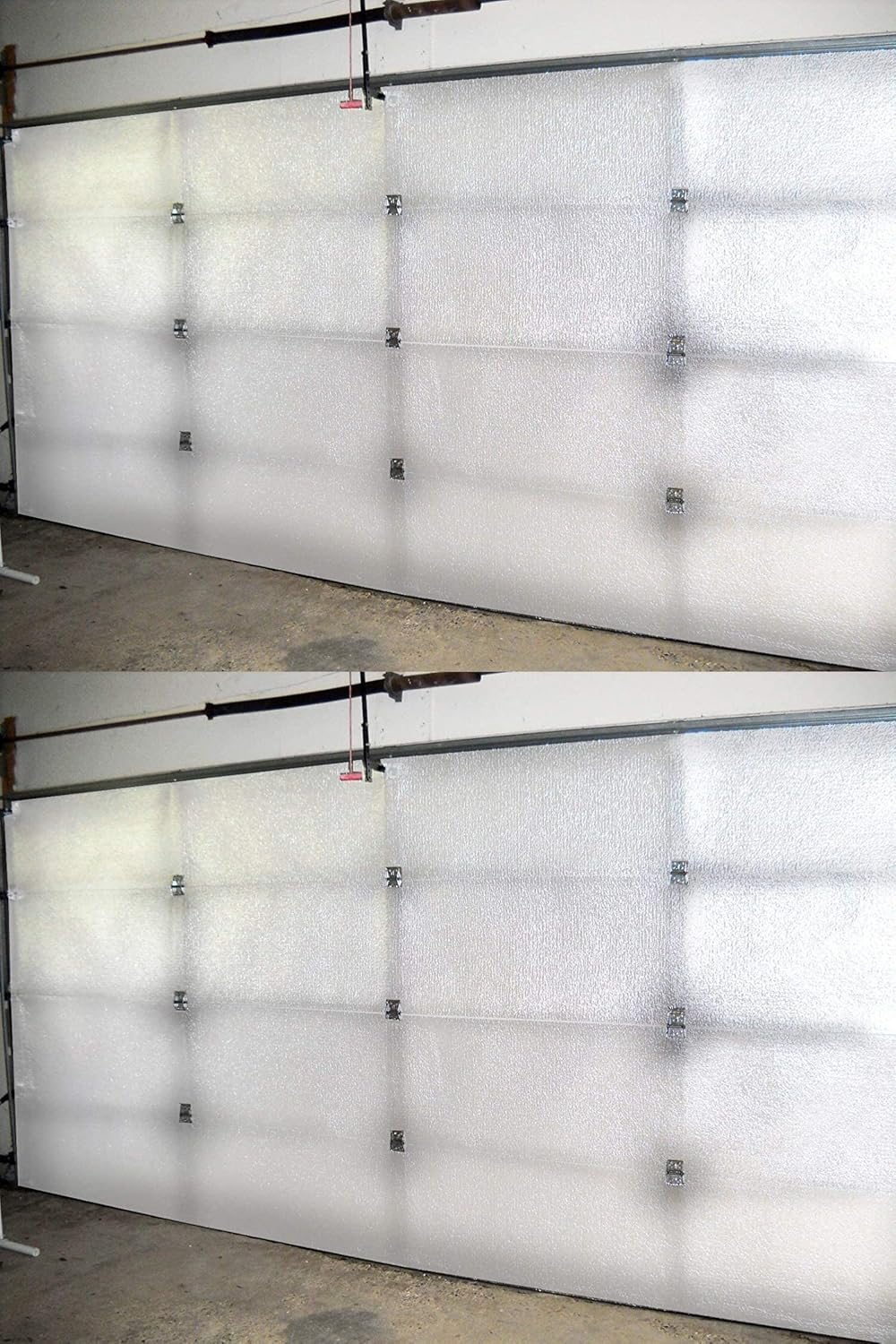 NASA TECH White Reflective Foam Core 2 Car Garage Door Insulation Kit 18FT (WIDE) x 8FT (HIGH) R Value 8.0 Made in USA New and Improved Heavy Duty