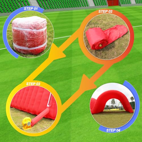 Inflatable Tunnel Sports Tunnel Entrance with Blower Football Tunnel Tent Entryway for Business Advertise Party Exhibition Promotion Street,Shop