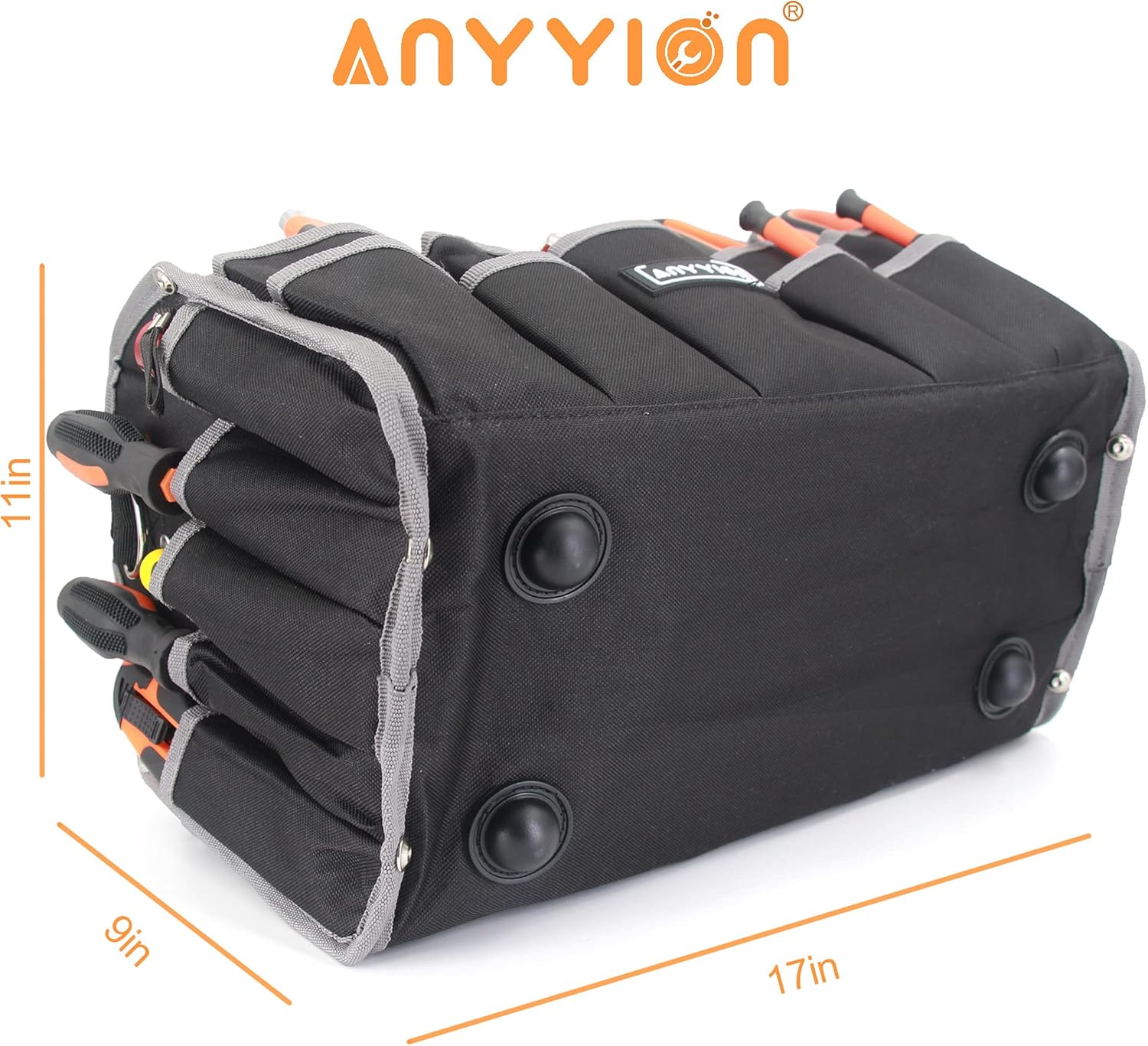 Anyyion 16.5in Tool Bag, Electrician Tool Bag, Open Top Tool Bags, Many Pockets Can Hold Many Tools, More Convenient to Carry Tools