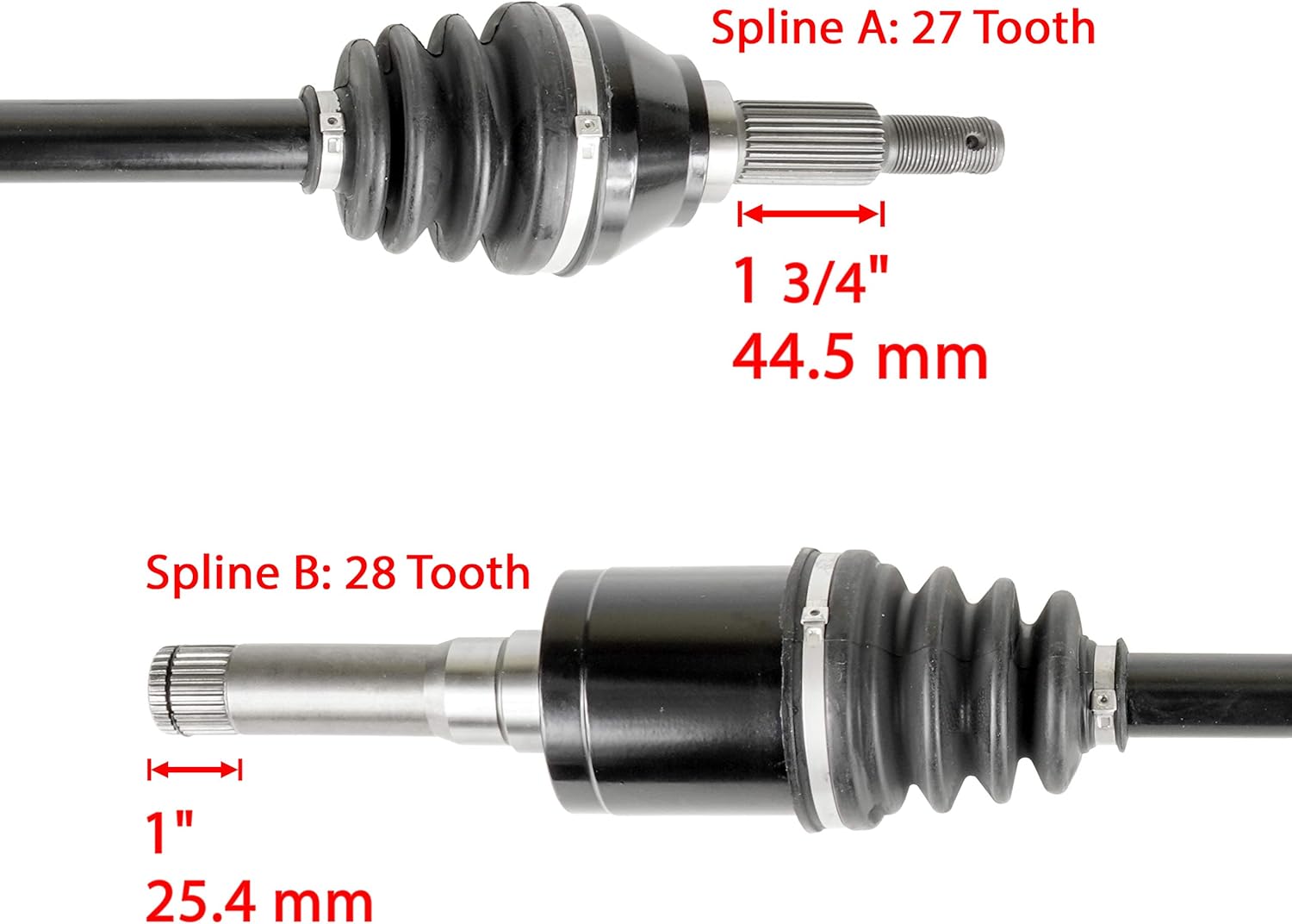Caltric compatible with Rear Left Right Complete Cv Joint Axle John Deere Utv Am148111 Pack of 2