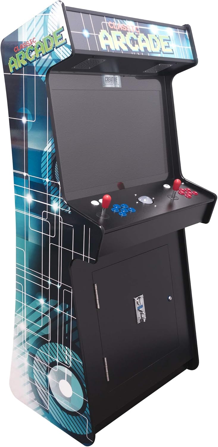 Creative Arcades Full Size Stand-Up Commercial Grade Arcade Machines | 2 Player | 3500 Games | 32" LCD Screen | 2 Sanwa Joysticks | Trackball | 3