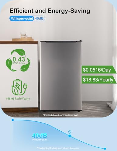 Upright Freezer, 3.2 Cu Ft Mini Small Deep Freezer for 1-2 People, Portable Compact Freezer with 3 Plastic Baffles, 4D Cooling & 40dB Ultra-Quiet