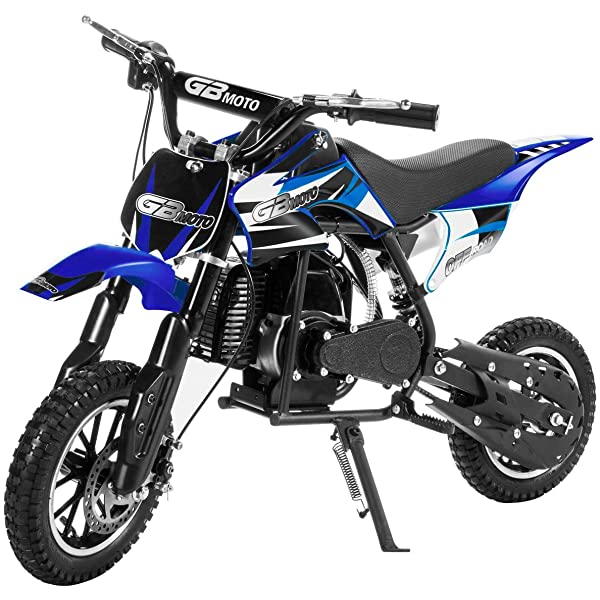XtremepowerUS 49CC 2-Stroke Gas Power Mini Pocket Dirt Bike Dirt Off Road Motorcycle Ride-on (Blue)