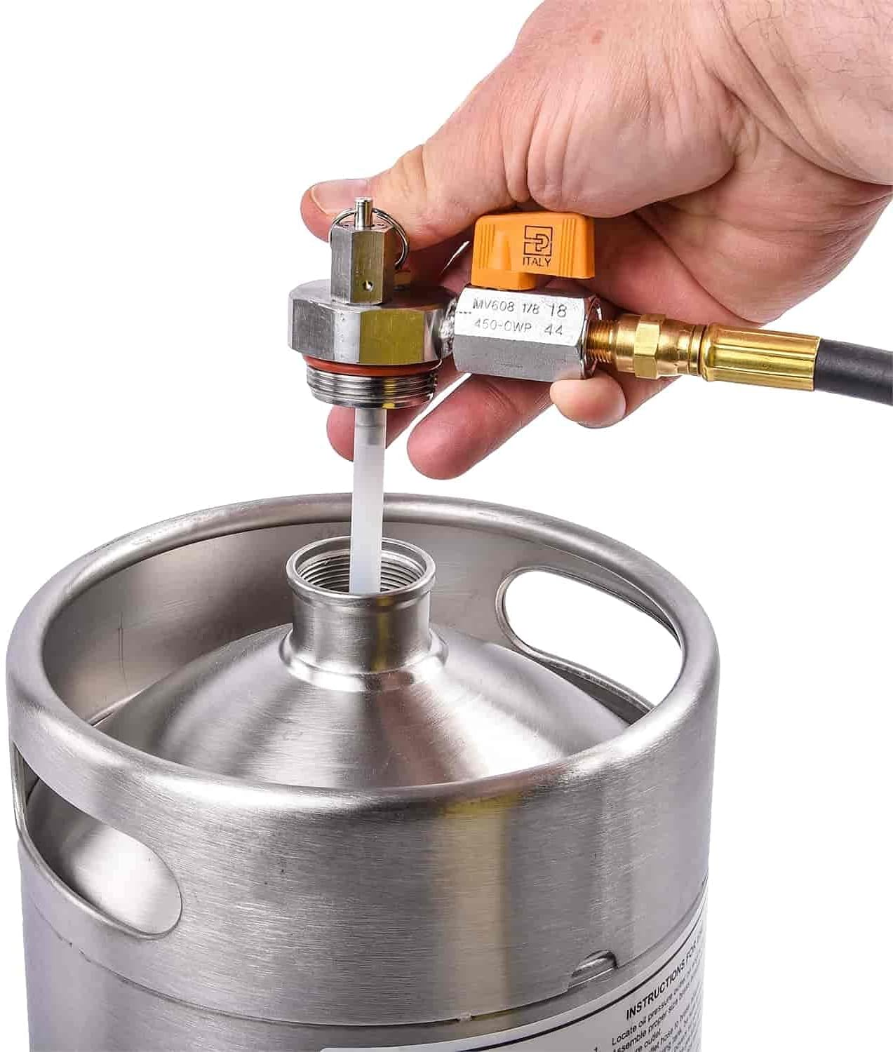 JEGS Pre-Lube Engine Oiler | 2-Gallon Stainless Steel Tank | Made In USA | Large Easy-to-Fill Cap | 75 Lbs Safety Blow-Off Valve | 8 ft. Chemical