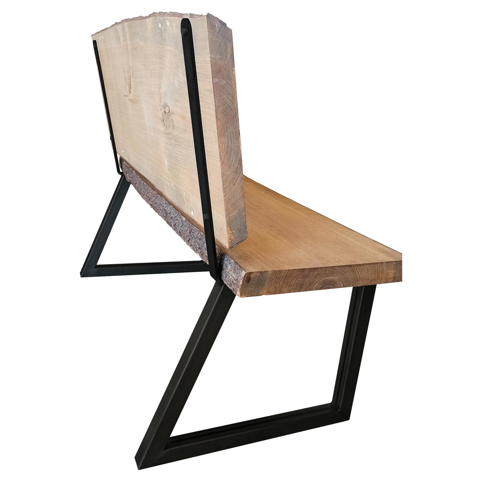 Live Edge Timber Co. Bench Legs with Back Rest – Black – Pair