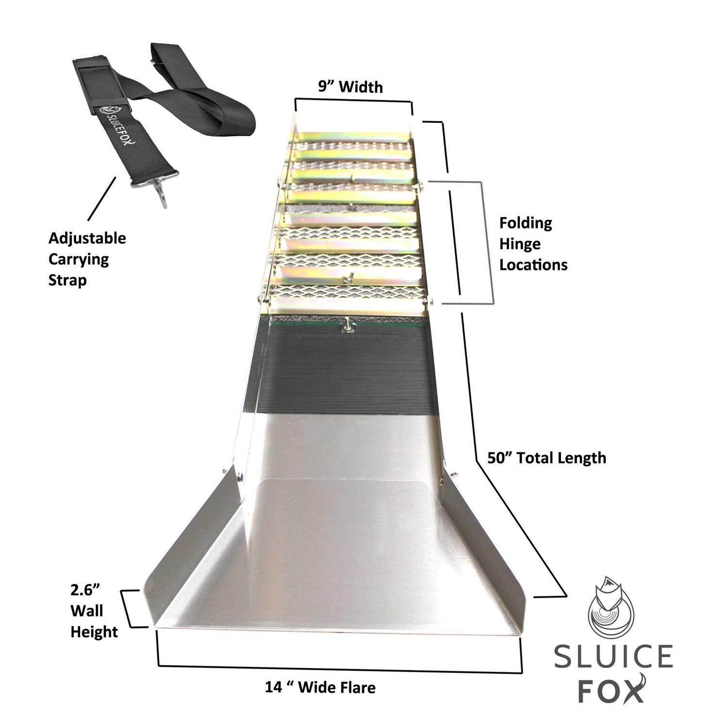 Sluice Fox Complete Gold Mining Kit Folding 50 inch Gold Sluice Box - Sports Supplies Online Store