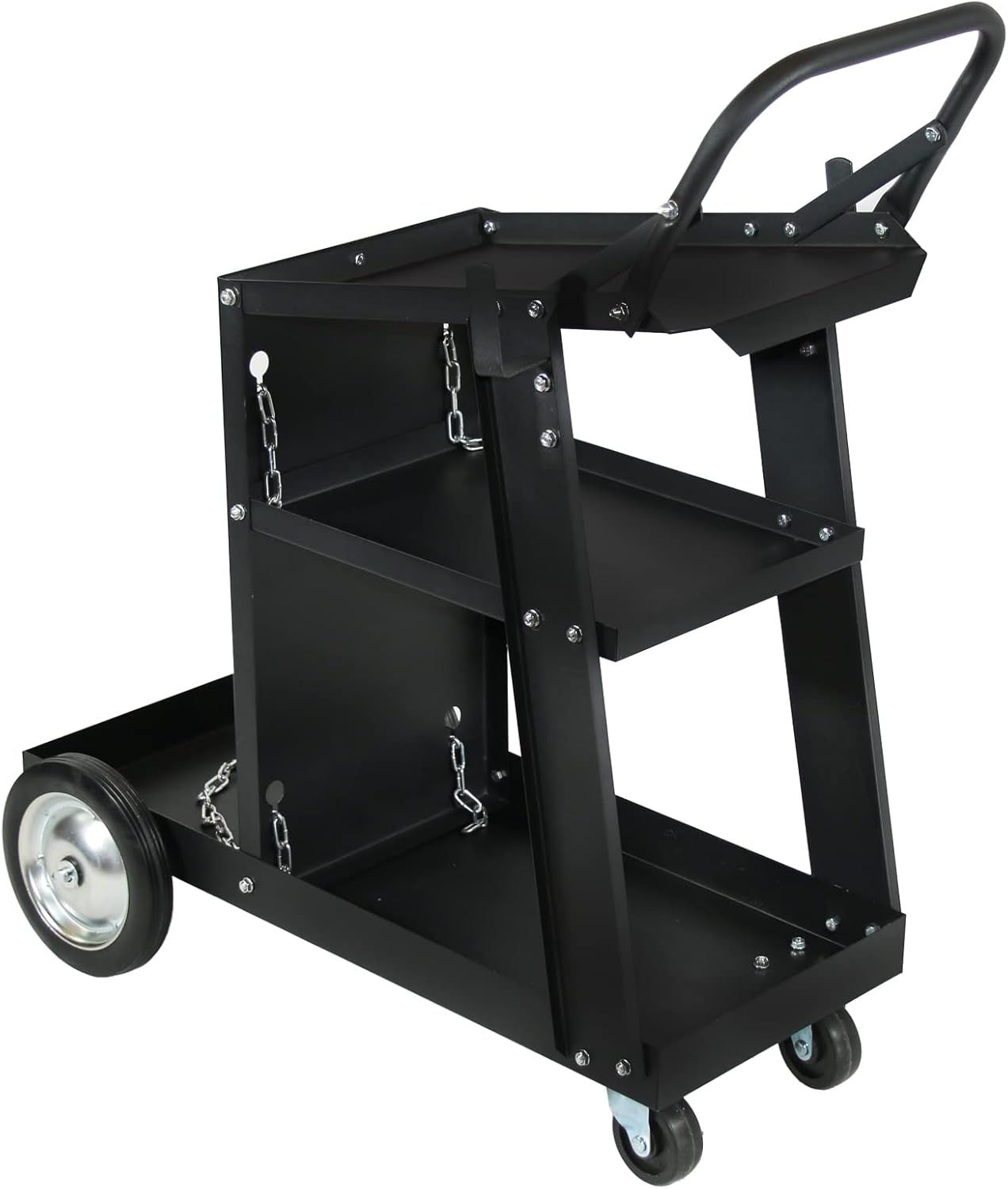 Welding Cart, Welding Carts for MIG/TIG Welder and Plasma Cutter, Black