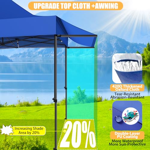 COBIZI 10x10 Pop Up Canopy Tent with Awning
