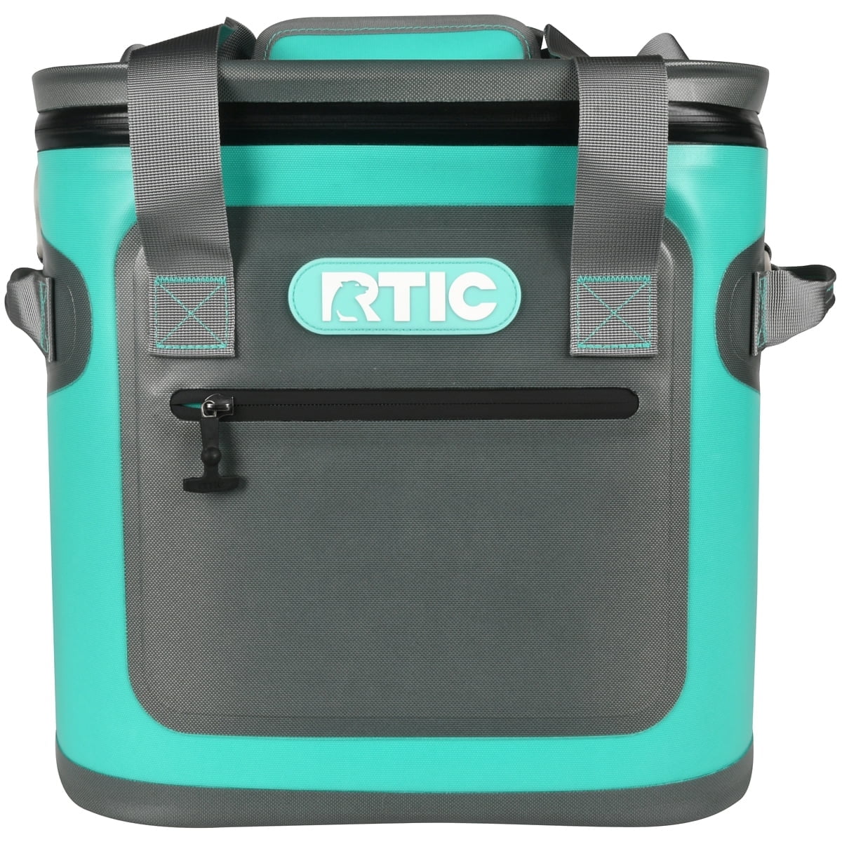 RTIC 20 Can Soft Pack Cooler, Leakproof Ice Chest Cooler with Waterproof Zipper, Blue/Grey