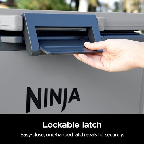 Ninja FB151GY FrostVault 50qt Hard Cooler with Dry Zone, Integrated Fridge-Temp Dry Storage Drawer, Premium Heavy-Duty Insulated Cooler