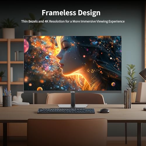 32 Inch 4K Smart Monitor with Google TV System UHD 3440x2560P Hey Google Voice Remote Netflix Licensed Dolby Audio HDR KVM Technology WiFi Bluetooth