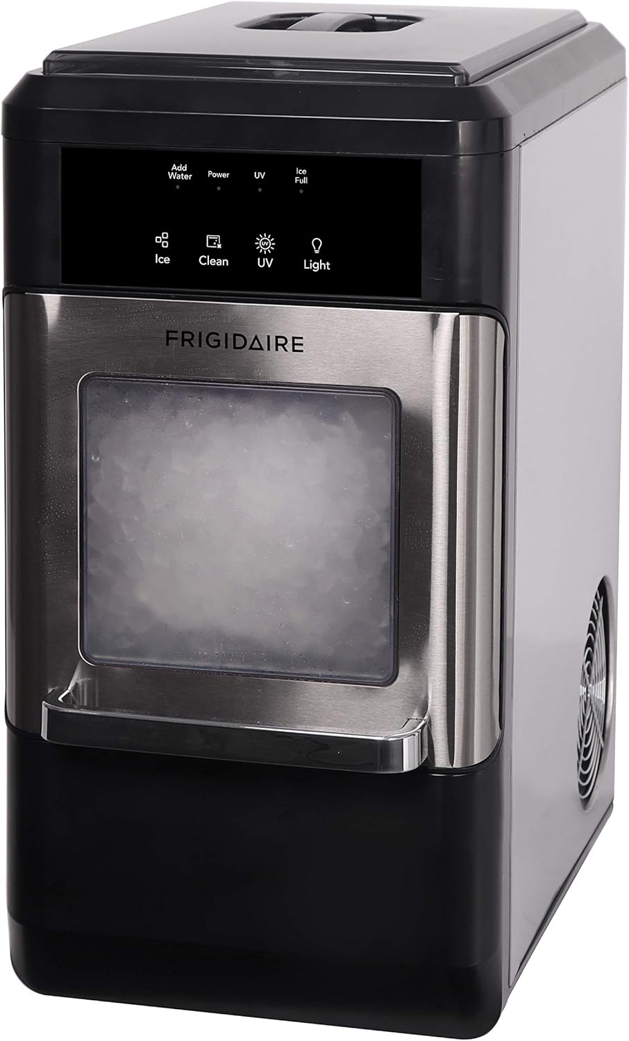 Frigidaire EFIC235-AMZ Countertop Crunchy Chewable Nugget Ice Maker, 44lbs per day, Self Cleaning Function