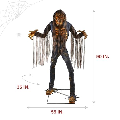 Haunted Hill Farm Motion-Activated 7.5-Ft. Tall Smoldering Ghoul