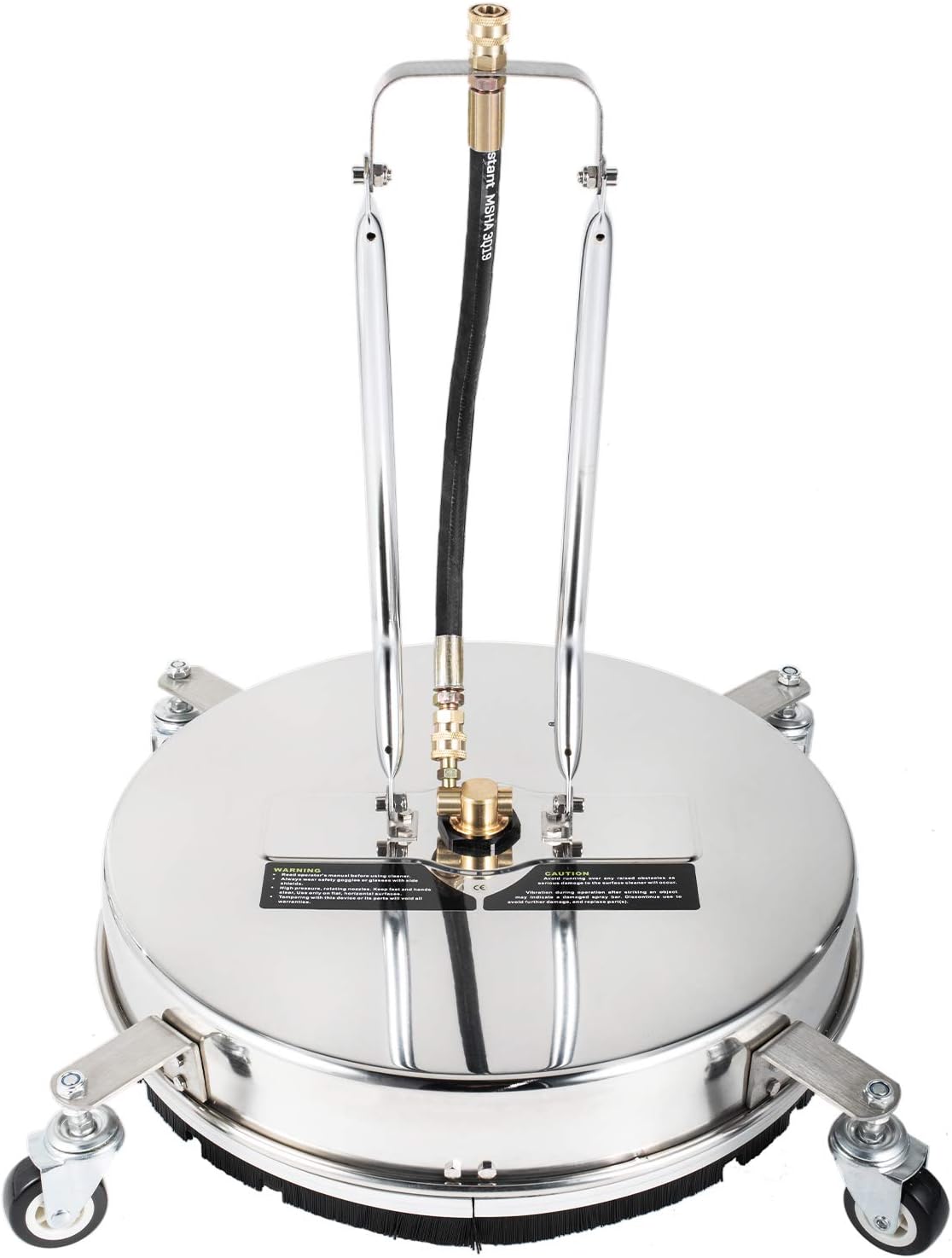 VEVOR Pressure Surface Cleaner, 18", 4000 PSI High-Pressure Washer with 1/4" Quick Connector, Dual Rotary Arms, and Castors