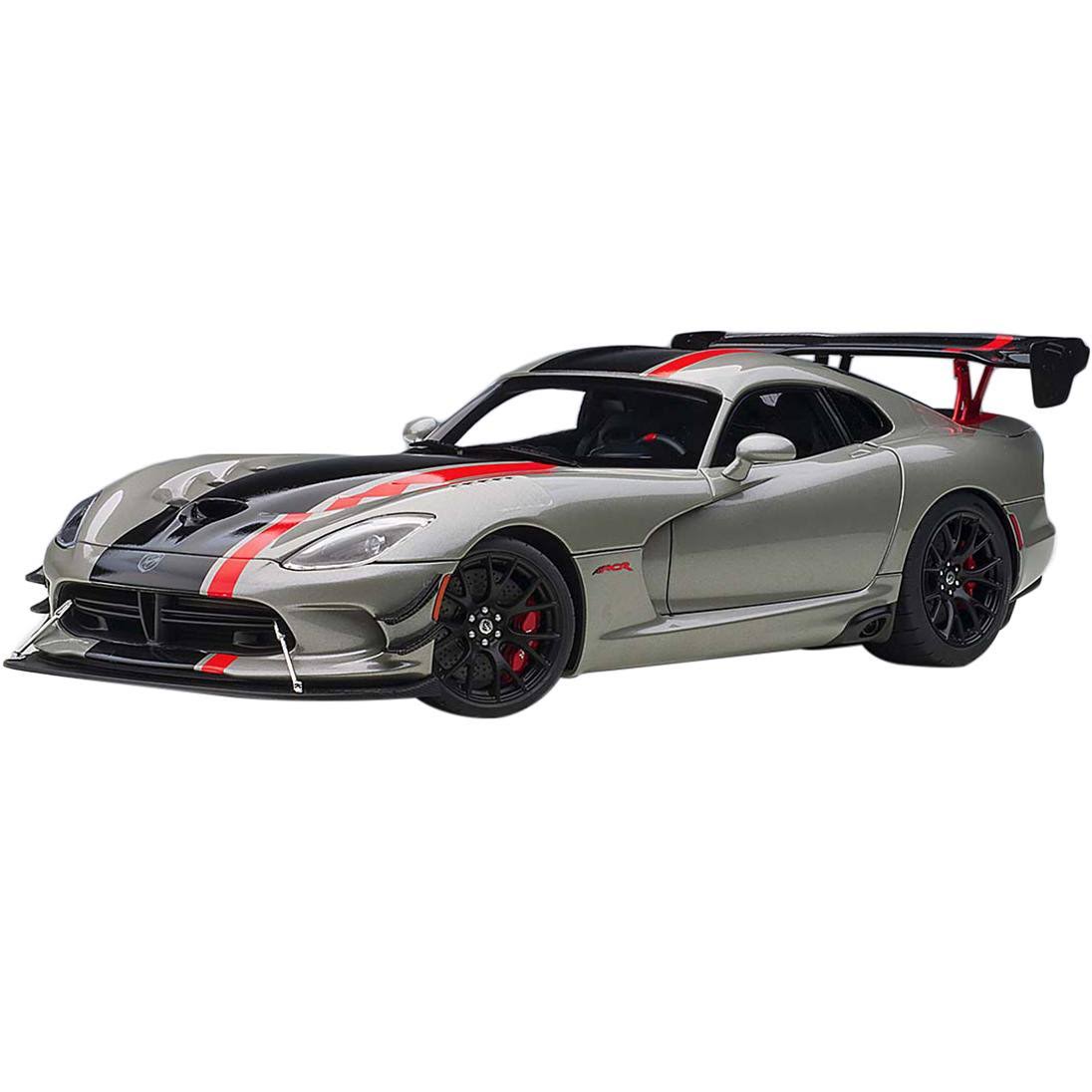 Dodge Viper ACR (Metallic Silver / Black Stripe) (Diecast Car)