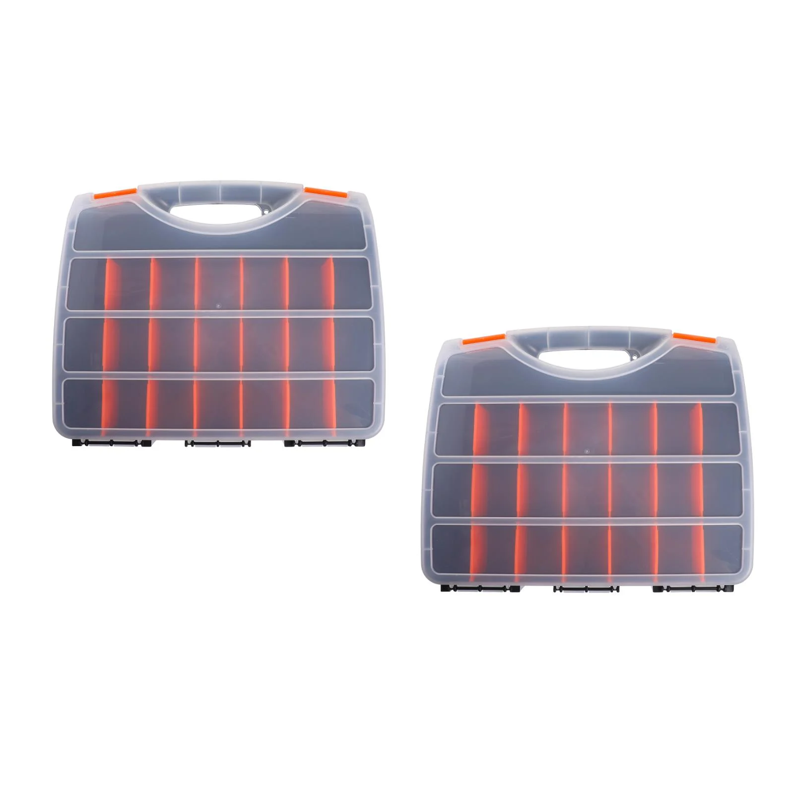2pcs Screw Tool Organizer: Tackle Box Storage With Removable Dividers- Impact Resistant Polymer Storage Bins For Nuts,, Small Parts,- compartment