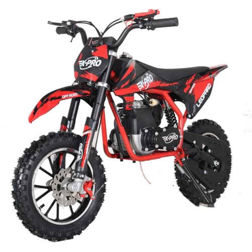 X-PRO Leopard 40 Mini Dirt Bike, Gas Power 4 Stroke Pit Bike! Easy Pull Start, 10" Wheels!