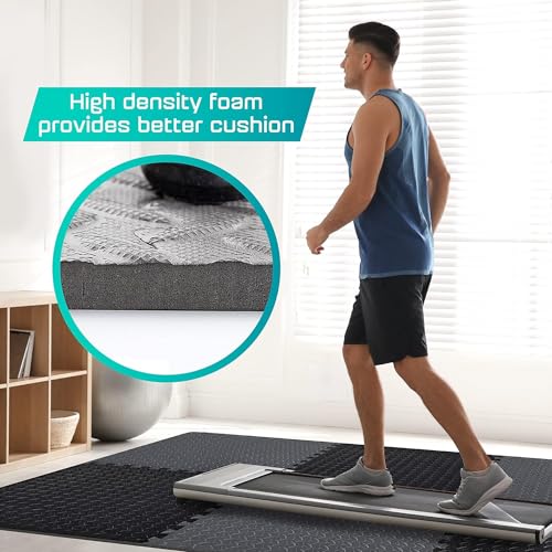 Yes4All 24SQFT-120SQFT Puzzle Exercise Mat for Home Gym, EVA Interlocking Foam Floor Tiles with Border for Workout Equipment