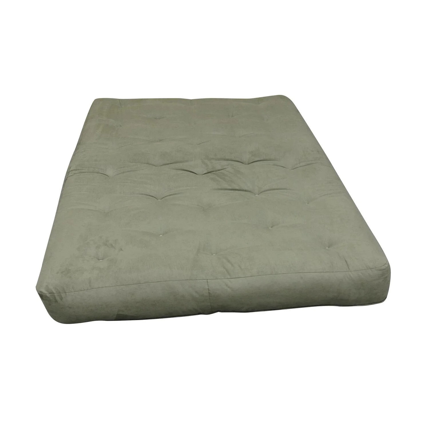 8" Double Foam & Cotton #611 Full Sage Microfiber Futon Mattress-Color:Sage Microfiber,Material:Cotton,Quantity:1