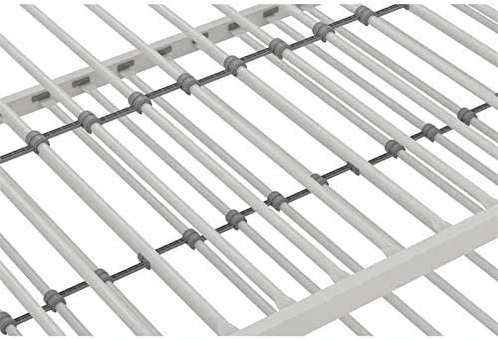 Bright Pop Twin Metal Daybed and Trundle, Stylish & Multifunctional, Built-in Casters, White