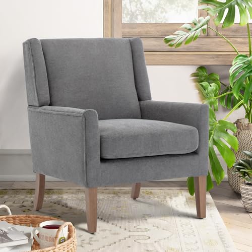 COLAMY Modern Wingback Living Room Chair, Upholstered Fabric Accent Armchair