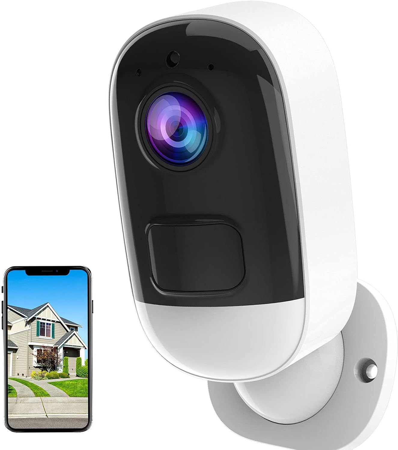 Wireless Security Camera Outdoor, 2K Indoor Security Camera for Home Security