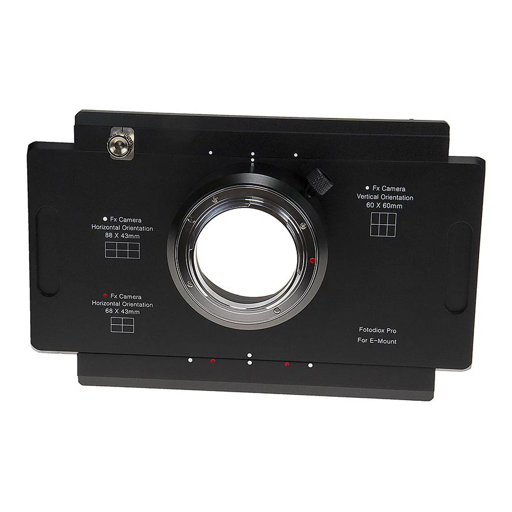 Fotodiox Pro Lens Mount Adapter - Sony Alpha E-Mount Mirrorless Camera to Large Format 4x5 View Cameras with a Graflok Rear Standard