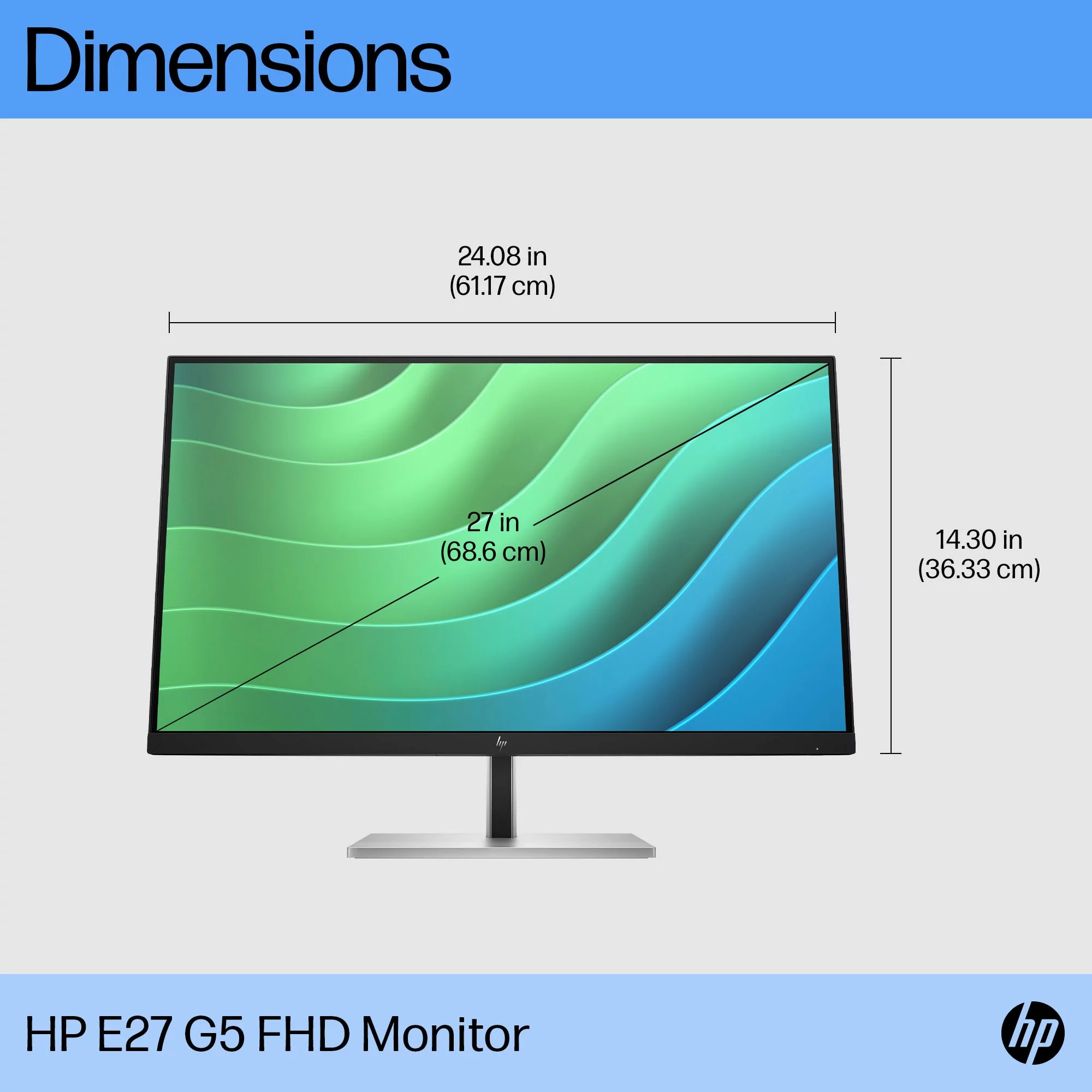 HP E27 G5 FHD Monitor 27" FHD (1920 x 1080) 50-75 Hz