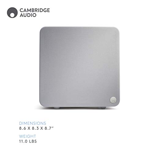 Cambridge Audio Minx X201-200 Watt Active Subwoofer Featuring Twin Auxiliary Bass Drivers and Fully Adjustable Sound - White