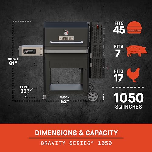 Masterbuilt? Gravity Series? 800 Digital Charcoal Grill, Griddle and Smoker with Digital Control