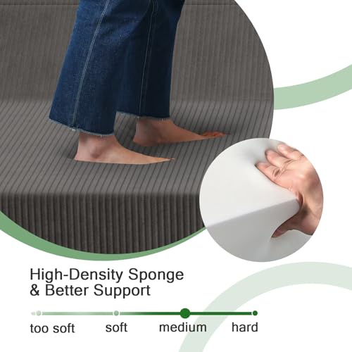 COMAX Folding Sofa Bed, Convertible Chair Bed Corduroy 3-in-1 Foldable Floor Couch with High-Density Foam, Futon Sofa Sleeper Mattress