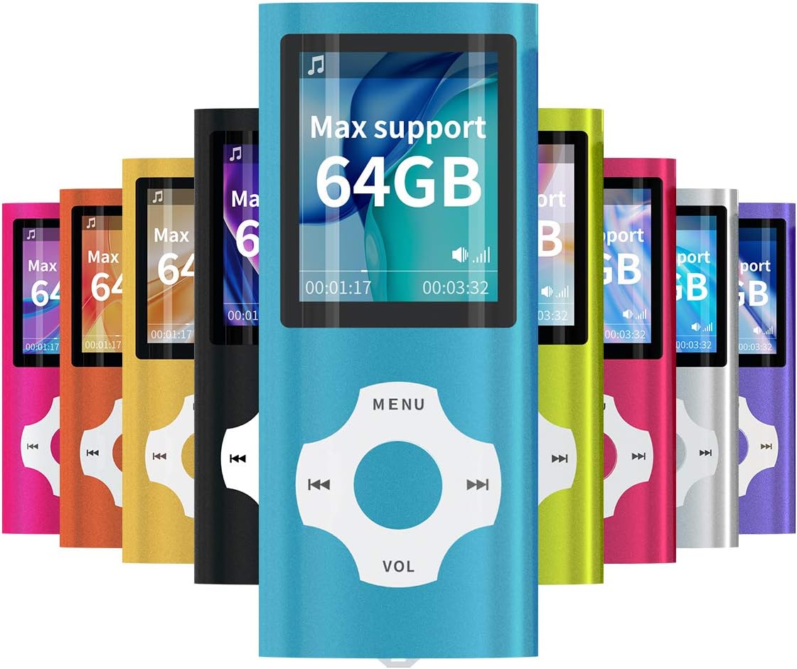 MYMAHDI Support TF Cards Slim 1.8 LCD Mp3 Mp4 Player Media/Music/Audio Player with Accessories Black