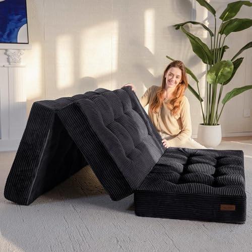 MAXYOYO Tri-Fold Mattress, 6 Inch Tufted Folding Mattress Full Foam Bed