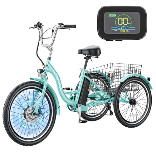 MOONCOOL Electric Tricycle for Adults, 350W 36V Electric Trike Motorized Three Wheel Electric Bicycle
