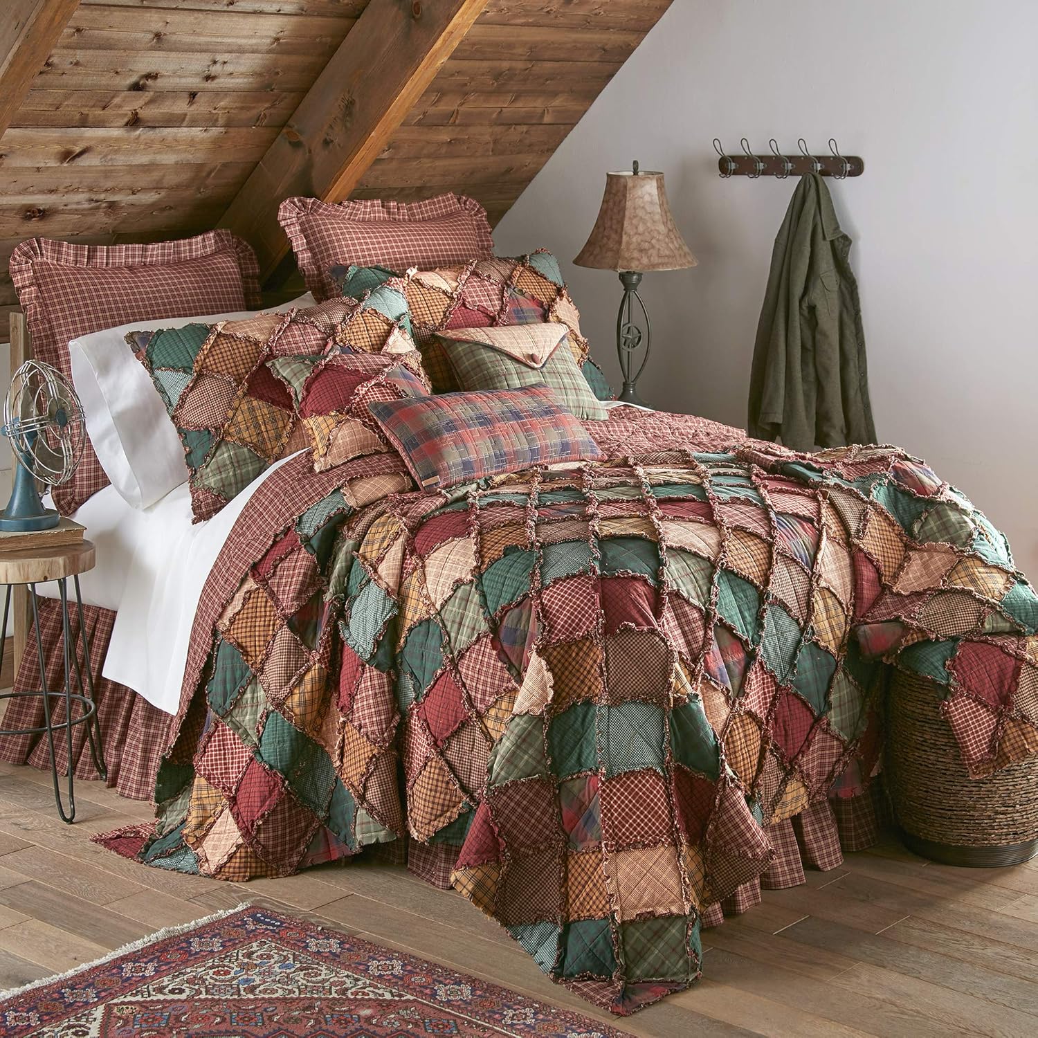 Throw Blanket - Campfire by Donna Sharp - Lodge Decorative Throw Blanket with Patchwork Pattern
