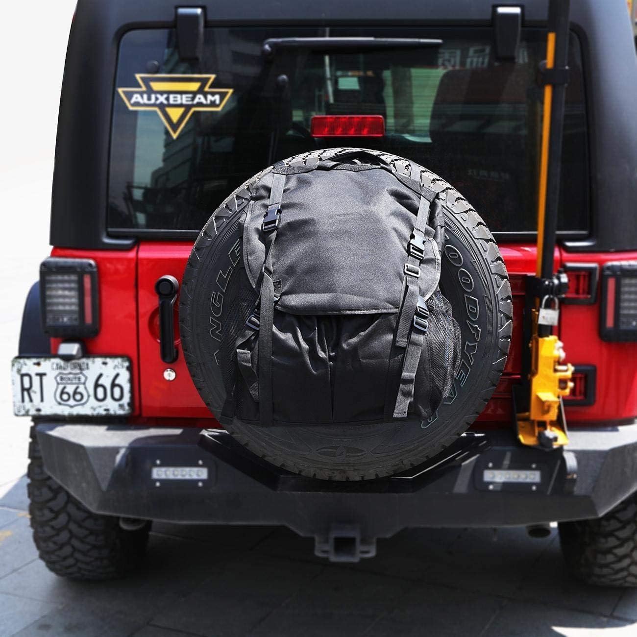 PARTOL Spare Tire Trash Bag Trash Bag Overland Gear Organizer Cargo Garbage Tool Trunk Rear Wheel Bags for Outdoor Camping Jeep Wrangler UTV SUV RV