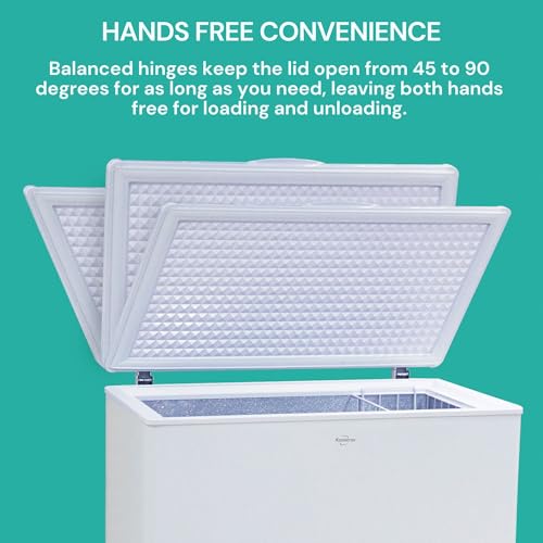 Koolatron Deep Freezer - Chest Freezer, 1 Wire Basket, Garage Ready, Meat Storage, Front Drain, Congelador For Home, Apartment, Basement, Dorm
