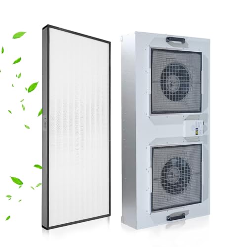 HEPA H14 Filtration Laminar Flow Hood（Include HEPA Filter）,FFU,Updated Fan Filter Unit, Laminar Air Flow Hood (22.6”x22.6”110V)