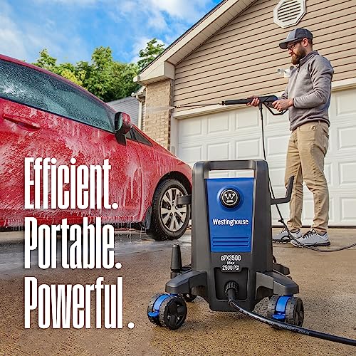 Westinghouse ePX3500 Electric Pressure Washer, 2500 Max PSI 1.76 Max GPM with Anti-Tipping Technology, Onboard Soap Tank, Pro-Style Steel Wand