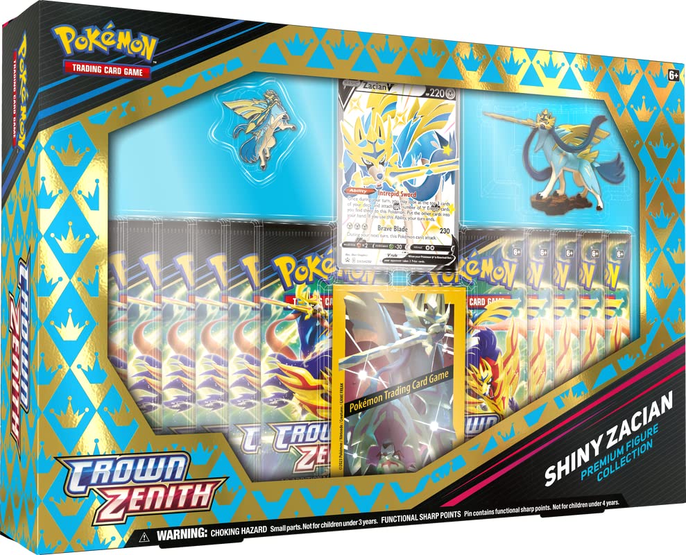 Pokemon TCG: SAS12.5 Crown Zenith Shiny V Premium Figure Collection Box - Zacian