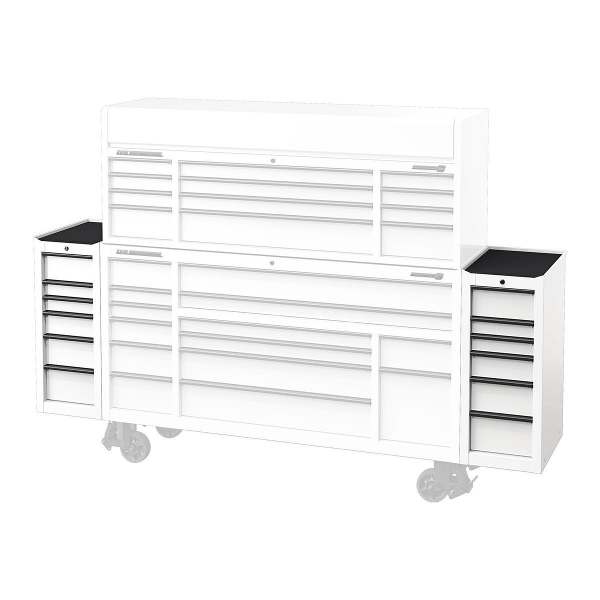 U.S. GENERAL 15 in. End Cabinet, Series 3, Slate Gray